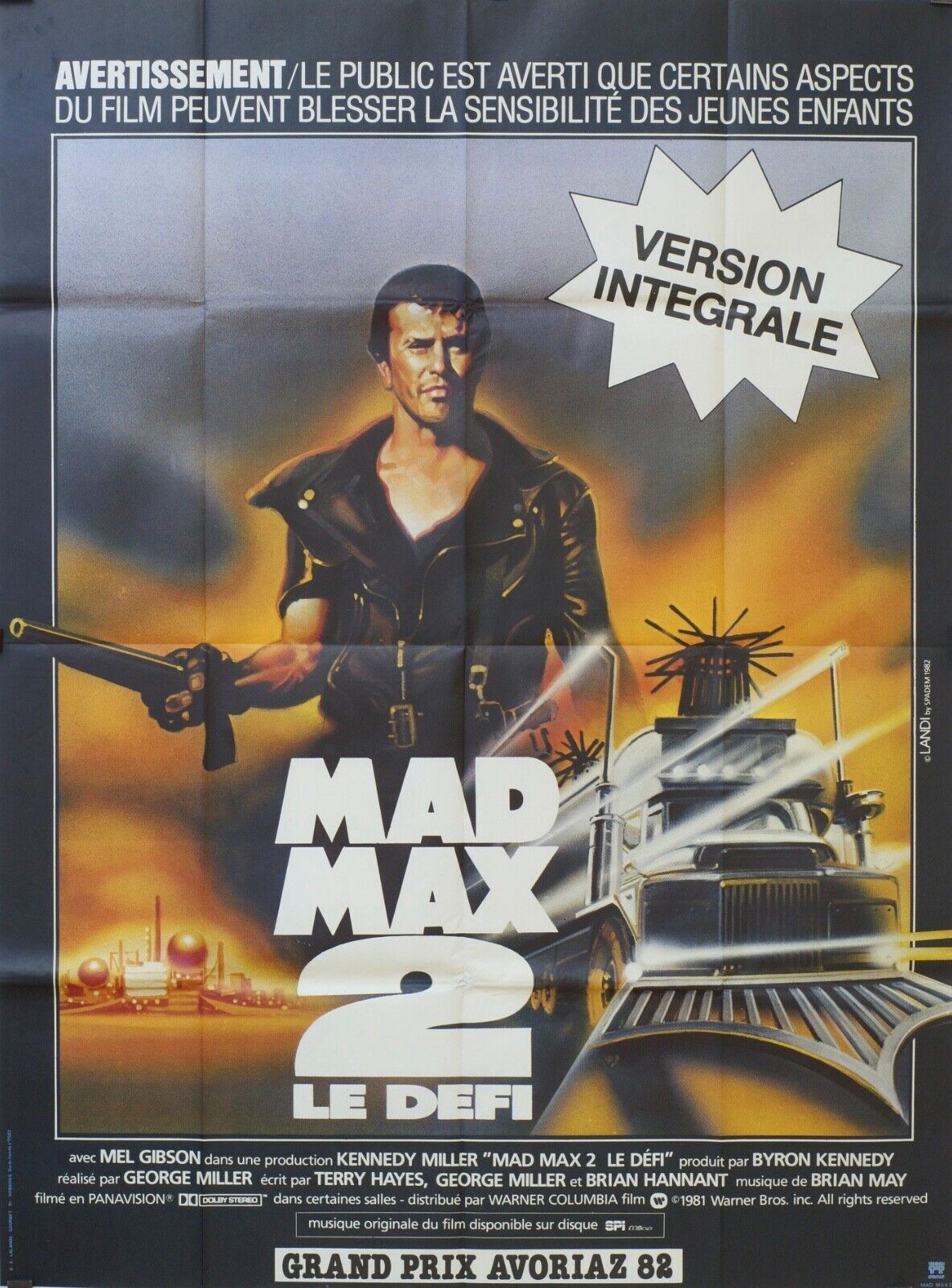 MAD MAX 2 LE DÉFI POSTER ORIGINAL 120x160 MEL GIBSON