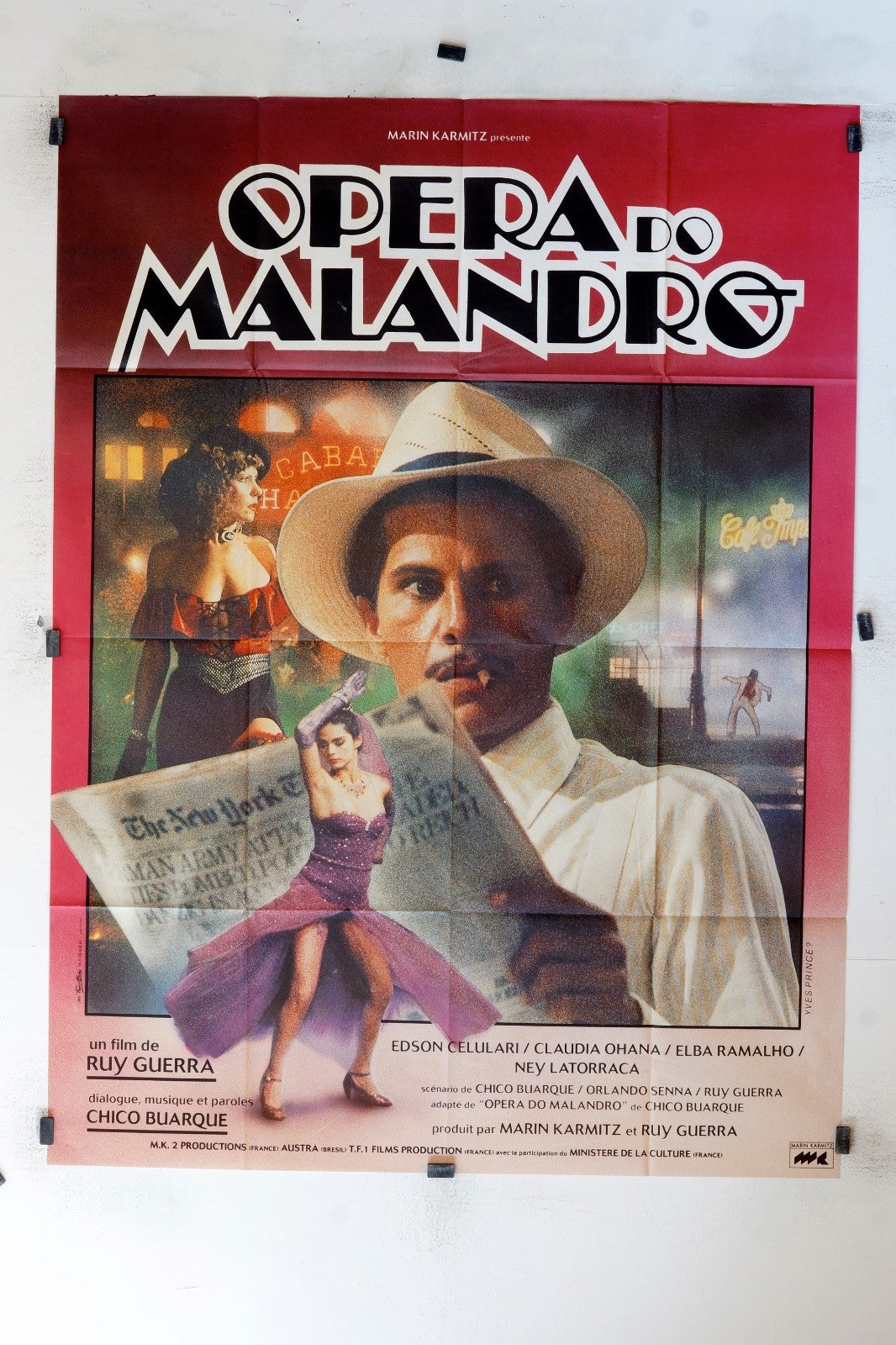 OPÉRA DO MALANDRO EDSON CELULARI MOVIE POSTER ORIGINAL 120X160