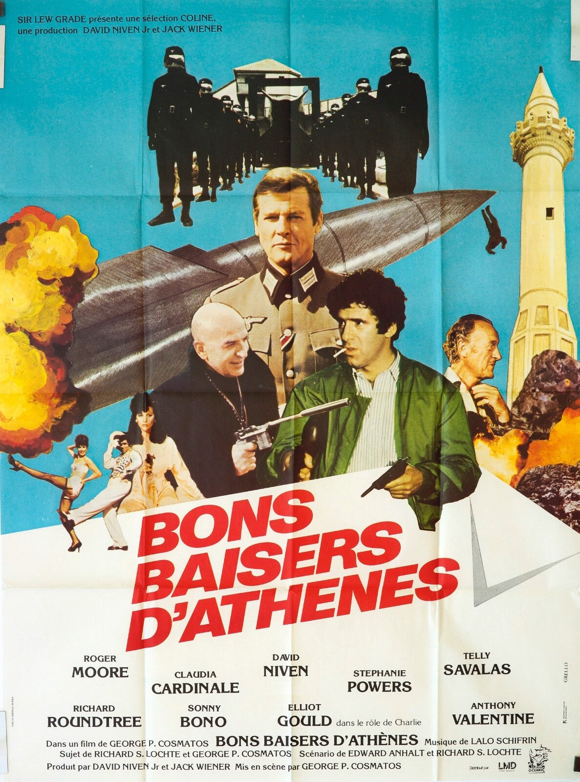 BONS BAISERS D’ATHENES MOVIE POSTER ORIGINAL 120x160 ROGER MOORE