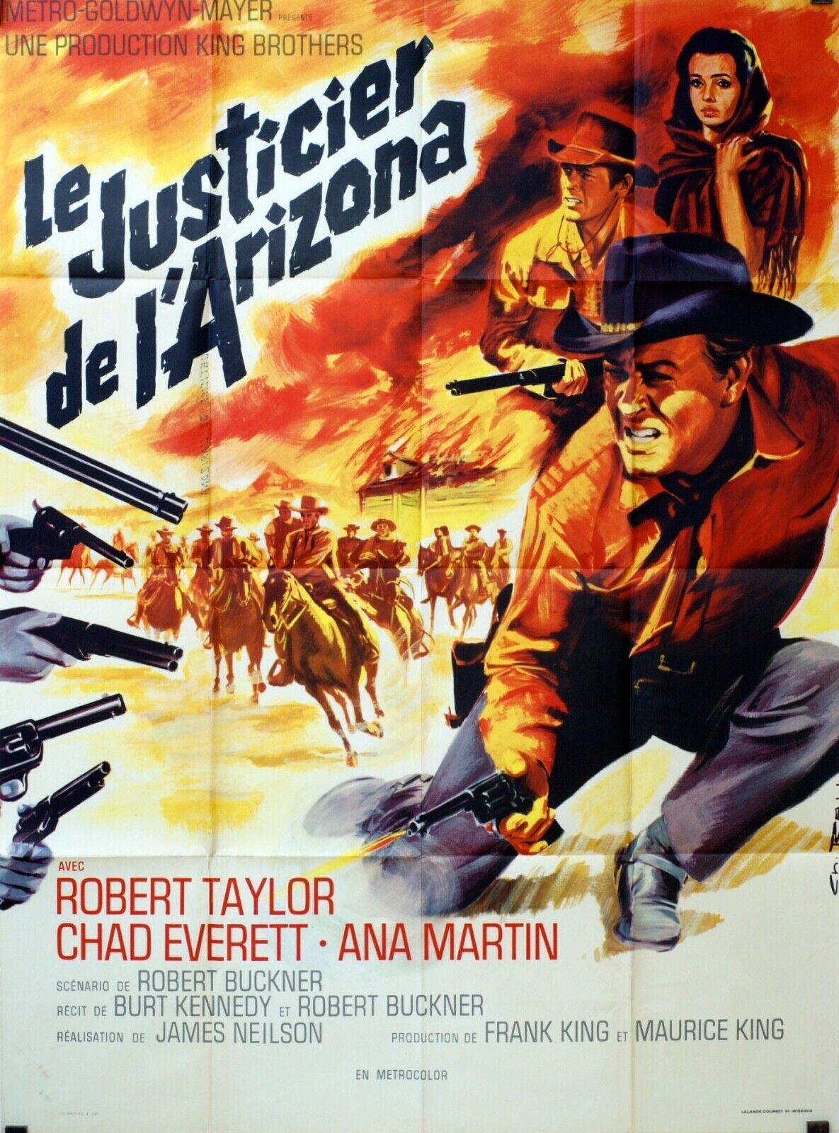 LE JUSTICIER DE L’ARIZONA MOVIE POSTER ORIGINAL 120x160 ROD TAYLOR