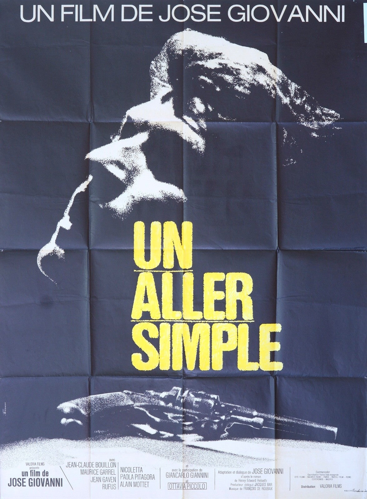 UN ALLER SIMPLE MOVIE POSTER ORIGINAL 120x160 JOSE GIOVANNI