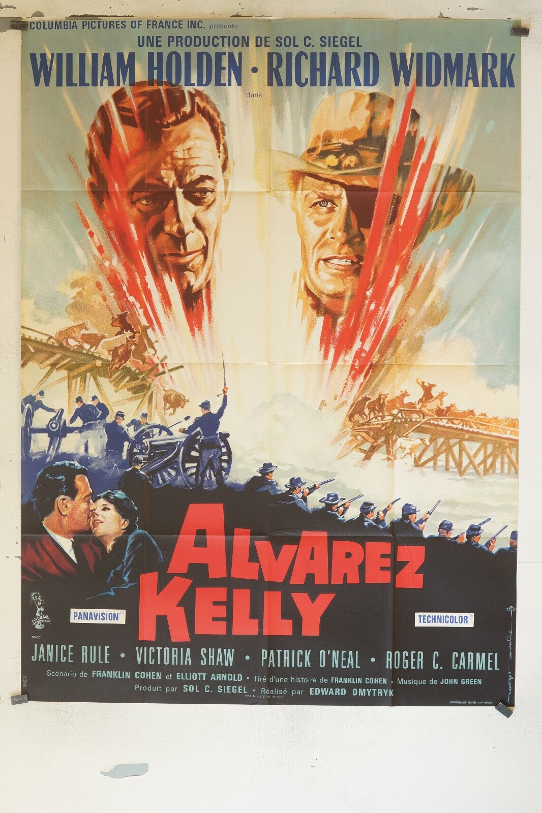ALVARZ KELLY ORIGINAL 120x160 WILLIAM HOLDEN – RICHARD WIDMARK