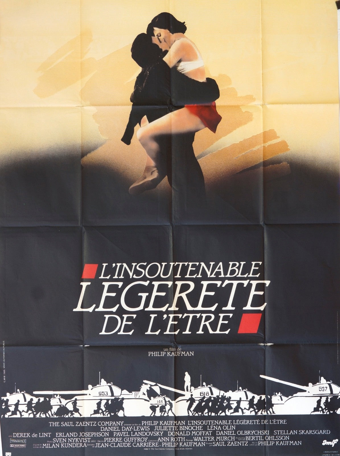 L’INSOUTENABLE LÉGERETÉ DE L’ÊTRE PHILIP KAUFMAN movie poster ORIGINAL 120x16
