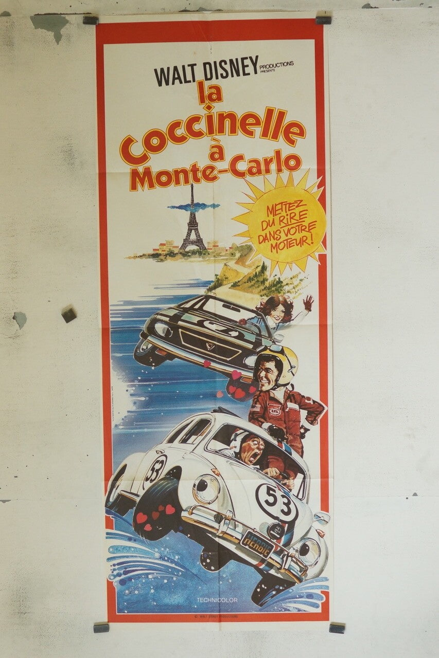 LA COCCINELLE À MONTE-CARLO POSTER ORIGINAL 60x160 WALT DISNEY
