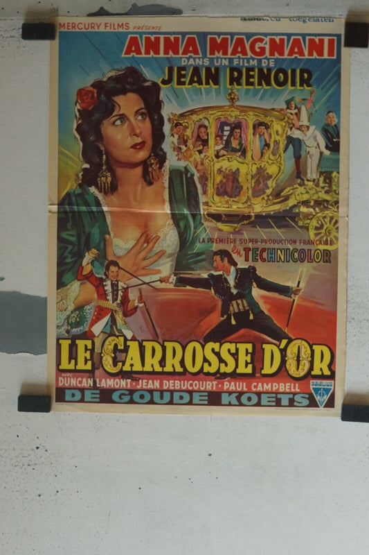 LE CARROSSE D’OR MOVIE POSTER ORIGINAL (55X37) JEAN RENOIR