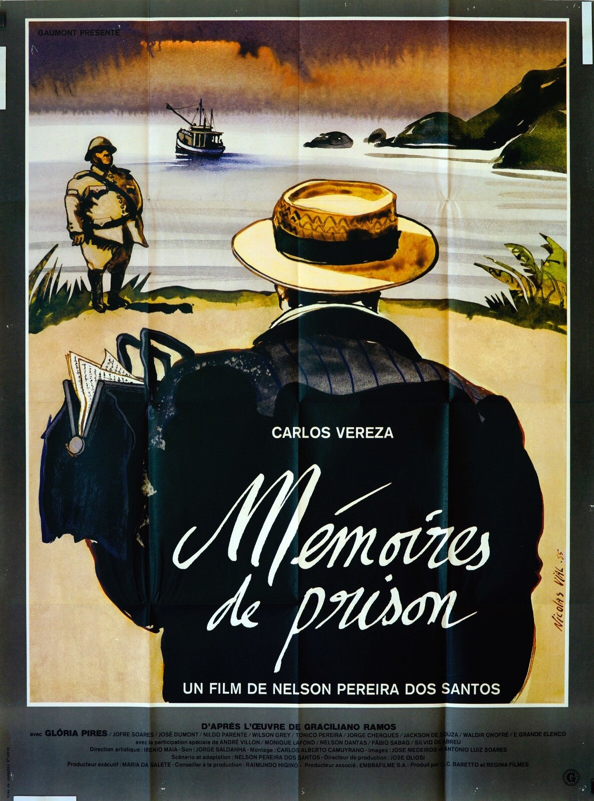 MÉMOIRES DE PRISON POSTER ORIGINAL 120x160 NELSON PEREIRA DOS SANTOS