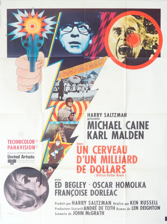 UN CERVEAU D’UN MILLIARDDE DOLLARS MOVIE POSTER ORIGINAL 120x160 MICHAEL CAINE