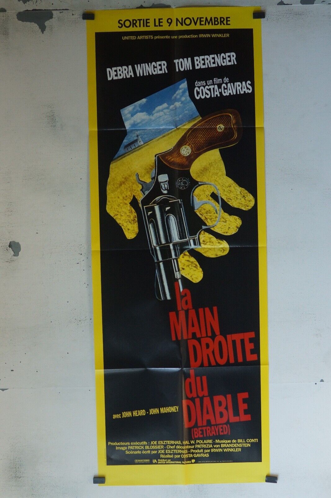 LA MAIN DROITE DU DIABLE POSTER ORIGINAL 60x160 DEBRA WINGER