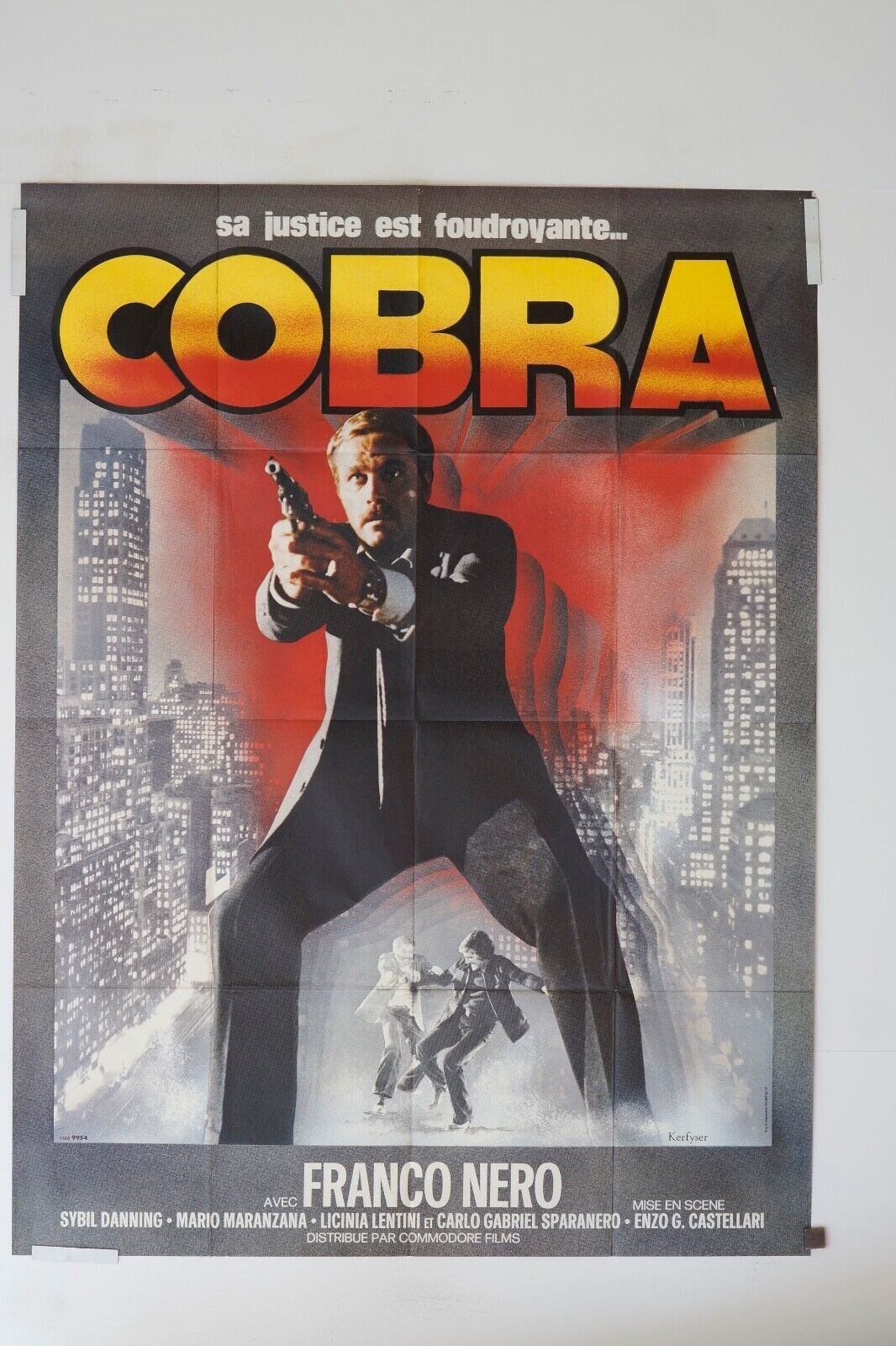 COBRA 120X160 ORIGINAL MOVIE POSTER FRANCO NERO