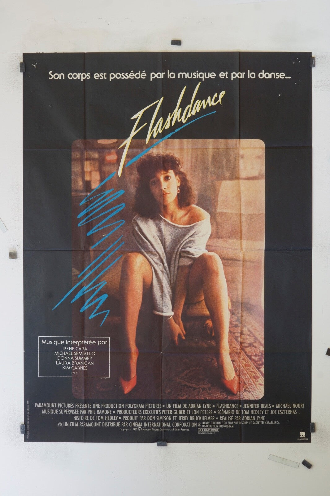 FLASHDANCE JENNIFER BEALS 120x160 ORIGINAL MOVIE POSTER