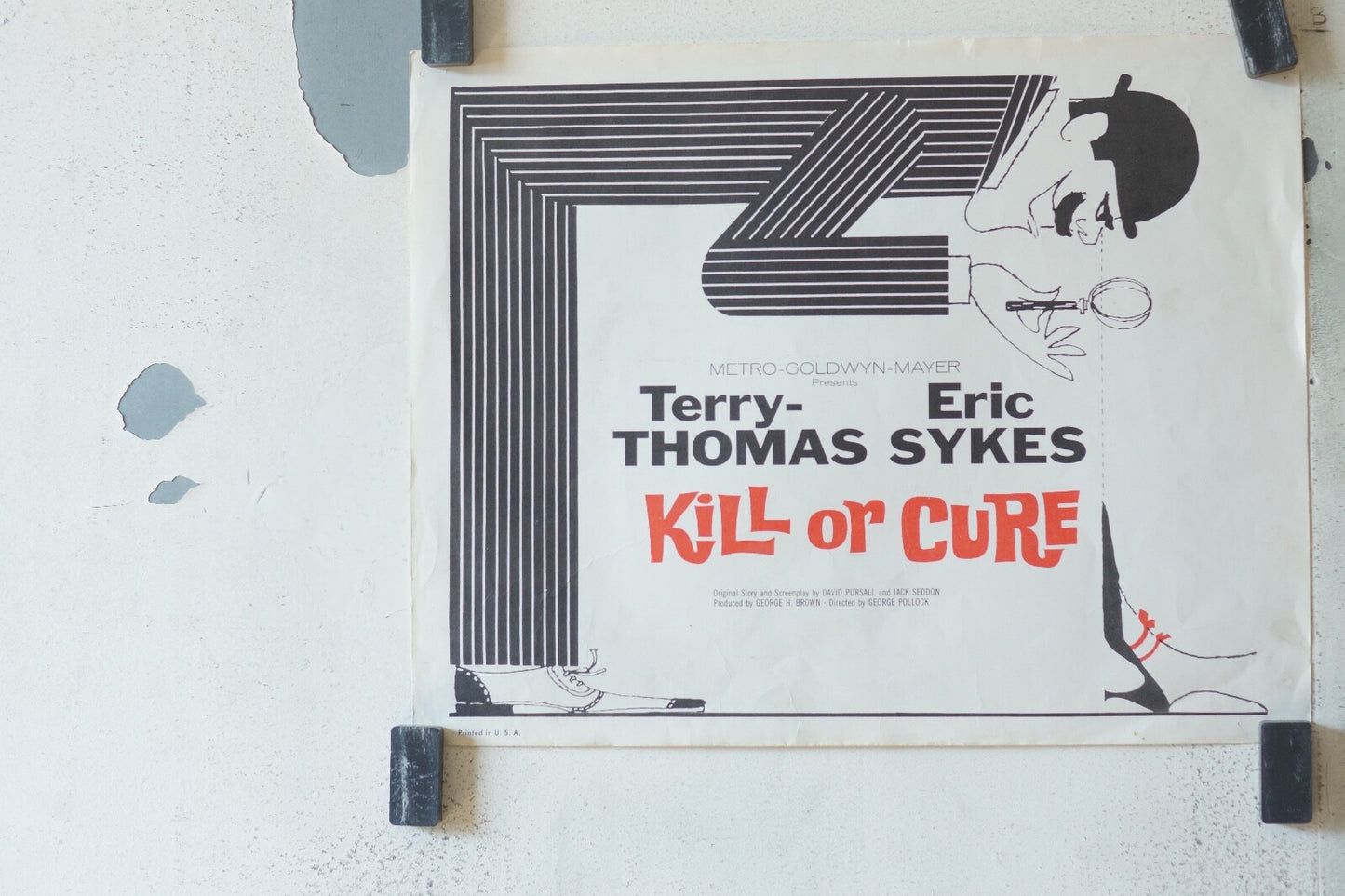 KILL OR CURE POSTER ORIGINAL 35x28 Terry-Thomas , Eric Sykes