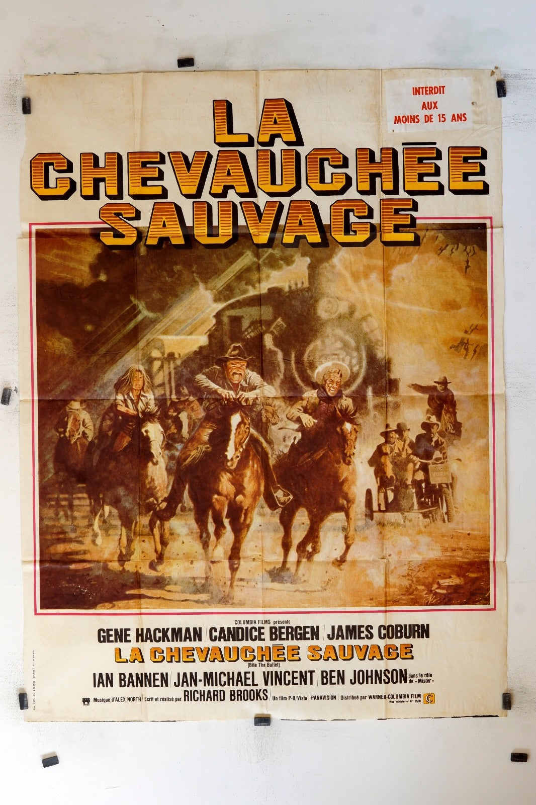 LA CHEVAUCHÉE SAUVAGE GENE HACKMAN MOVIE POSTER ORIGINAL 120x160