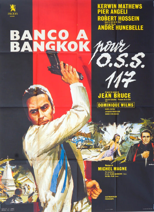 BANCO A BANGKOK POUR OSS 117 MOVIE POSTER ORIGINAL 120x160 KERWIN MATHEWS
