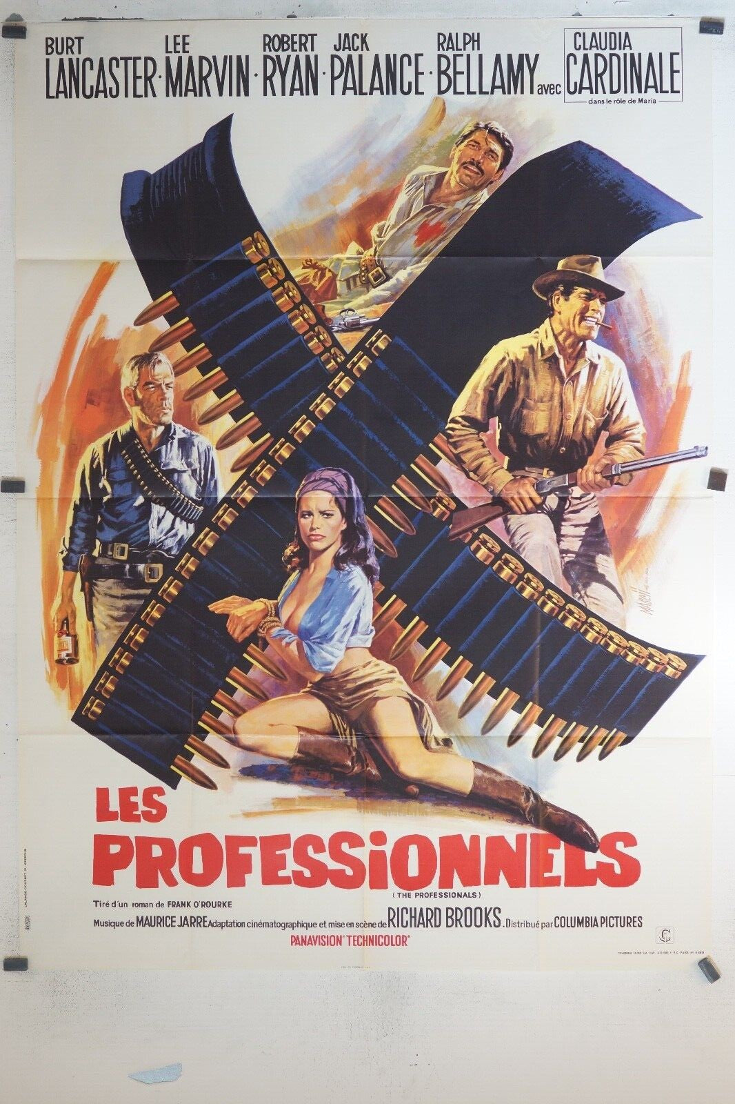PROFESSIONNELS (LES) Burt Lancaster, MOVIE POSTER ORIGINAL 120x160 