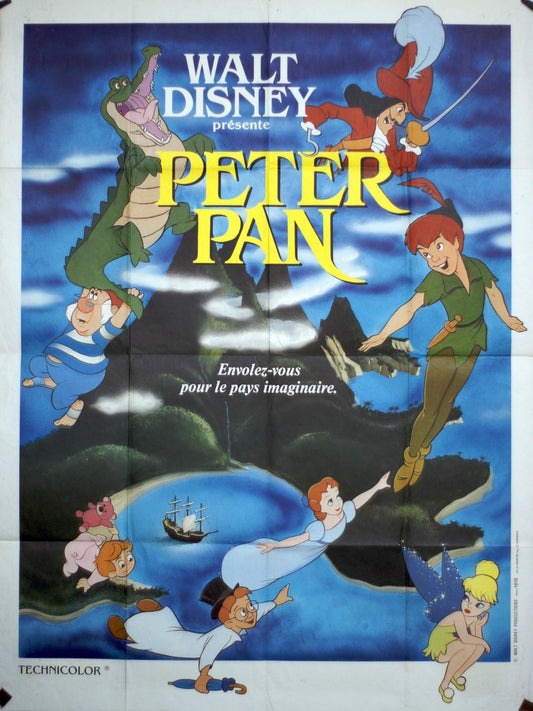 PETER PAN WALT DISNEY MOVIE POSTER ORIGINAL 120x160