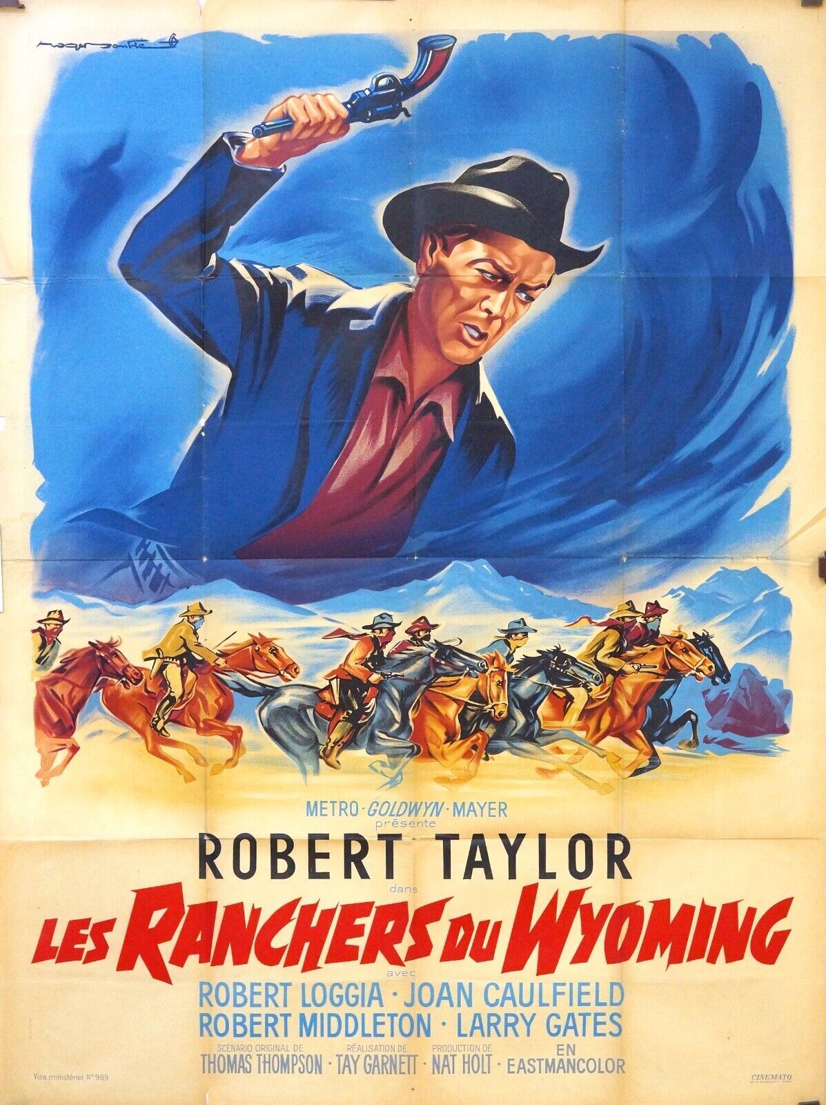 LES RANCHERS DU WYOMING MOVIE POSTER ORIGINAL 120x160 VICTOR FRANCEN