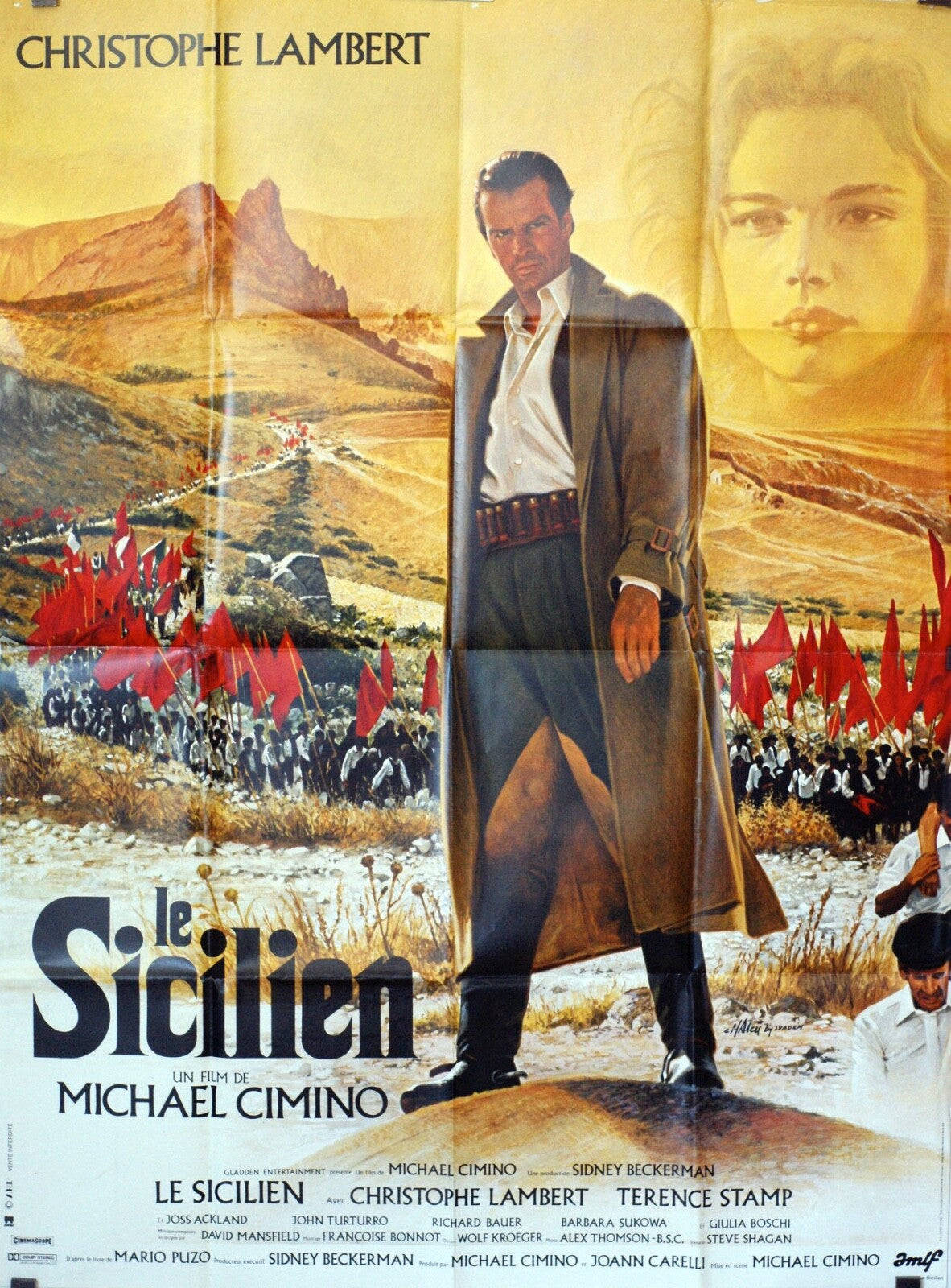LE SICILIEN MOVIE POSTER  ORIGINAL (120X160) CHRISTOPHE LAMBERT