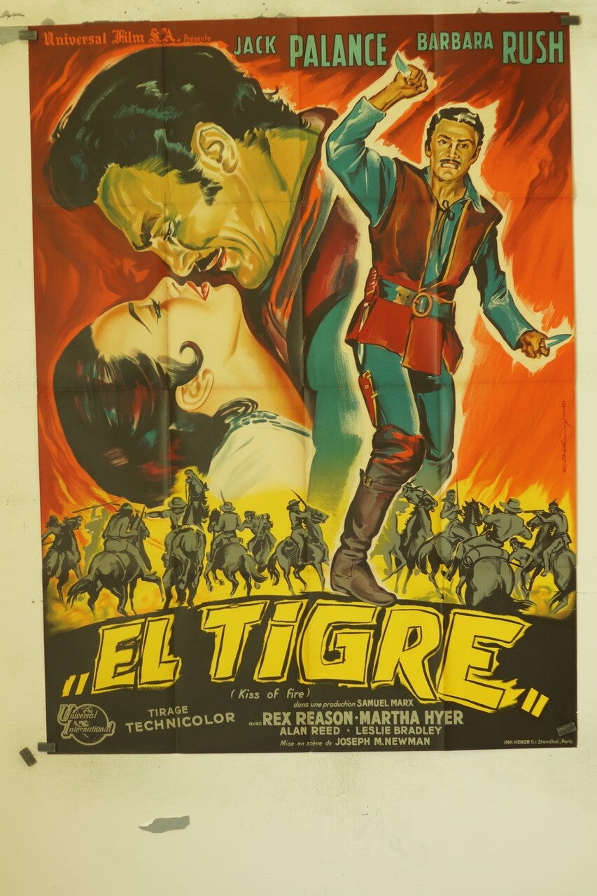 EL TIGRE POSTER ORIGINAL1 20x160 JACK PALANCE – BARBARA RUSH