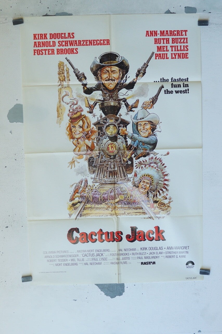 CACTUS JACK MOVIE POSTER ORIGINAL VINTAGE (70X100) KIRK DOUGLAS, ARNOLD SCHWARZ