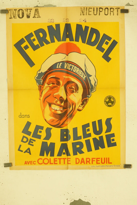 LES BLEUS DE LA MARINE MOVIE POSTER ORIGINAL (60X80) FERNADEL