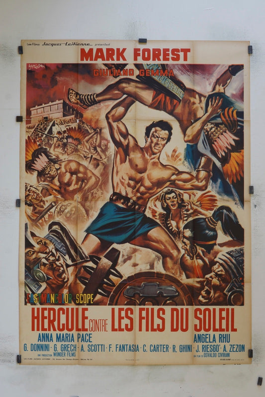 HERCULE CONTRE LES FILS DU SOLEIL MARK FOREST FOSTER POSTER ORIGINAL 120x160