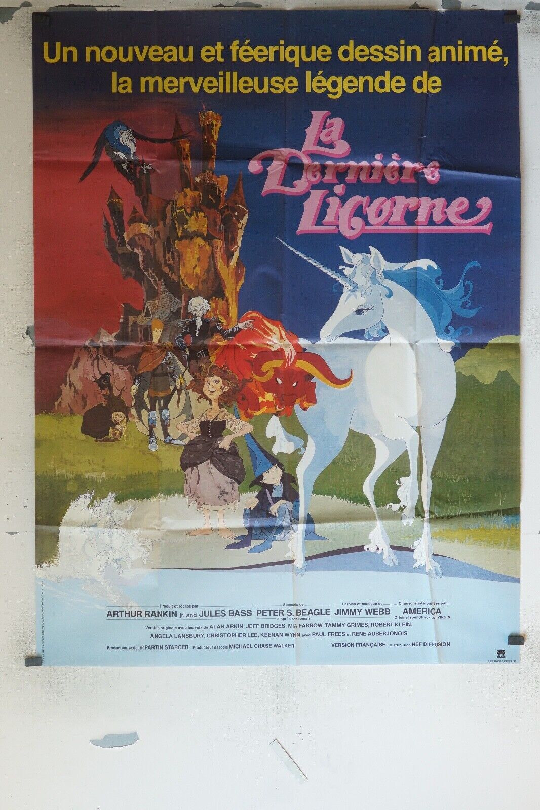 LA DERNIÈRE LICORNE MOVIE POSTER ORIGINAL 120x160 JULL BASS
