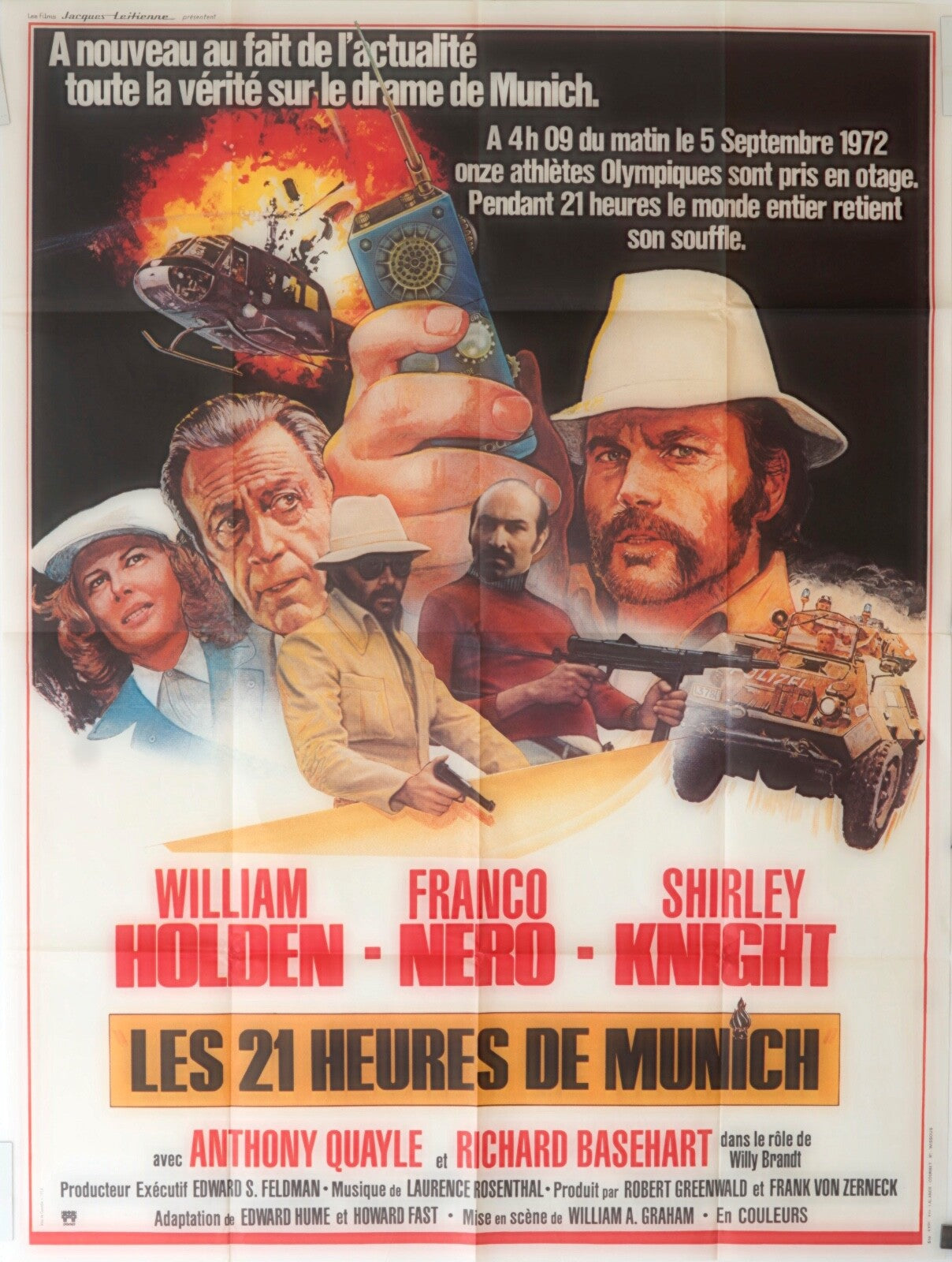 LES 21 HEURES DE MUNICH MOVIE POSTER ORIGINAL (120x160) WILLIAM HOLDEN