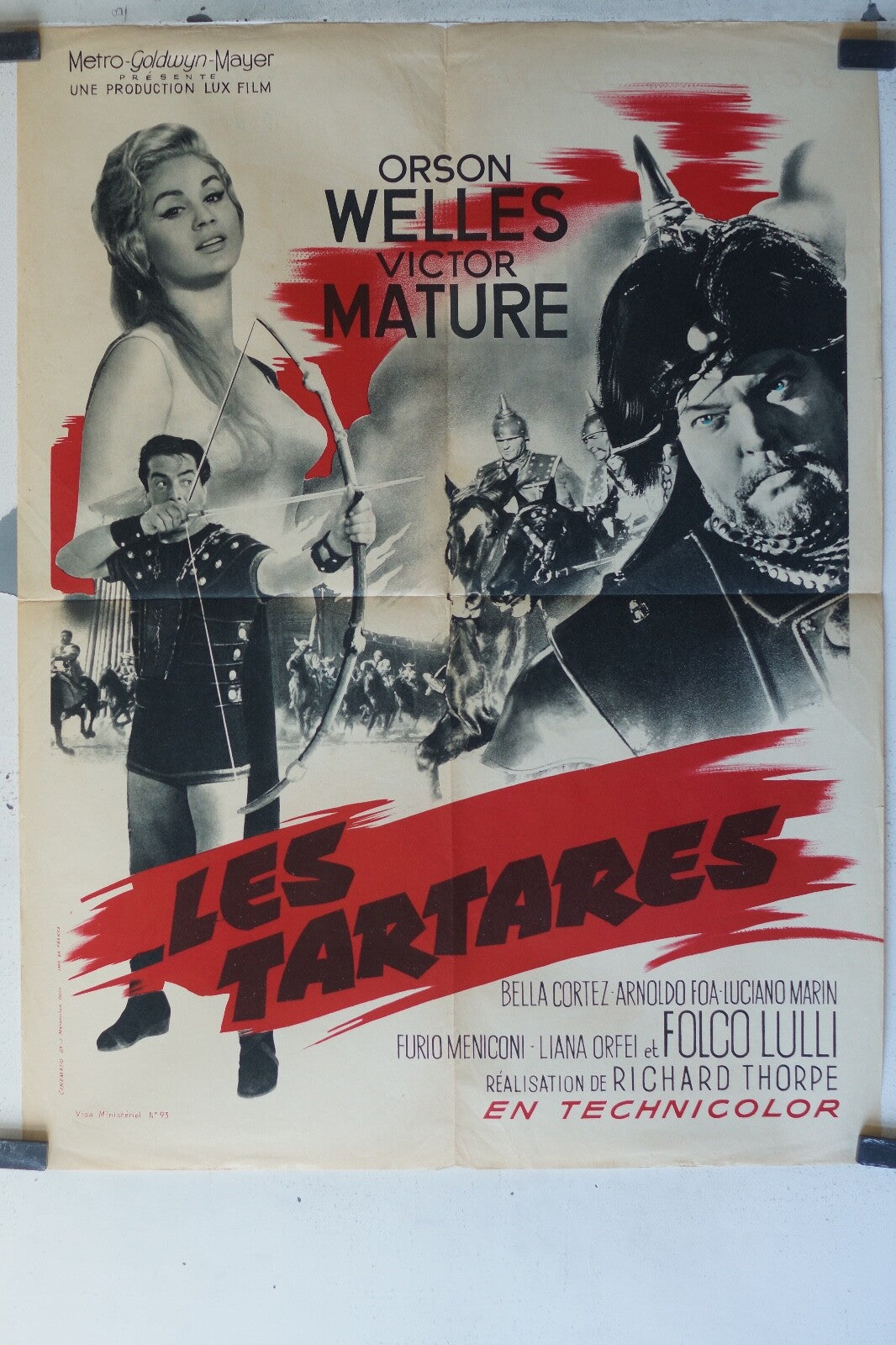 TARTARES (LES) MOVIE POSTER ORIGINAL (60X80) Orson Welles , Victor Mature 