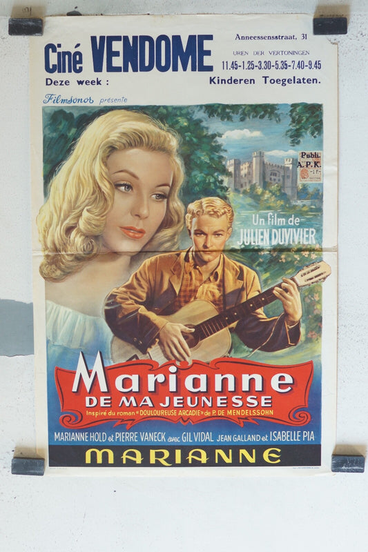MARIANNE DE MA JEUNESSE POSTER ORIGINAL 55x36 Marianne Hold , Pierre Vaneck