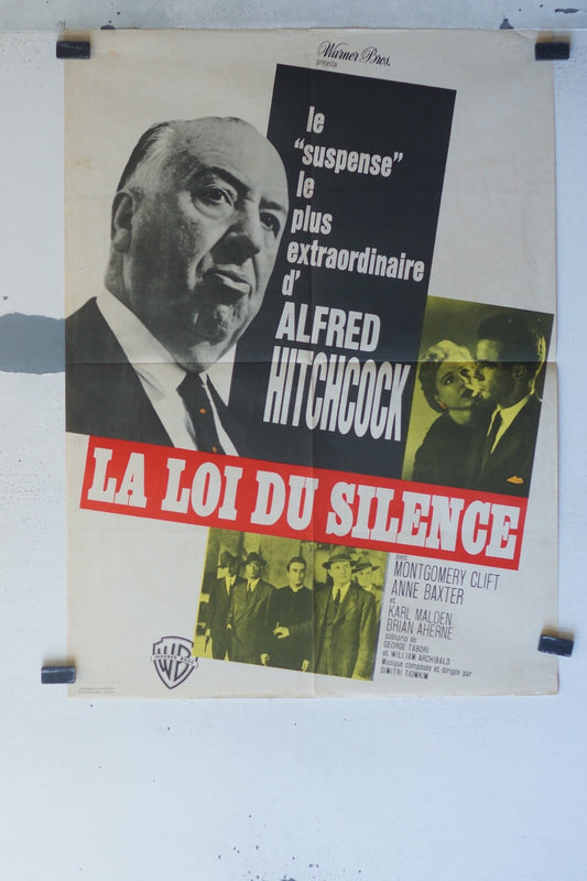 LOI DU SILENCE (LA) Movieposter ORIGINAL 60x80 Montgomery Clift , Anne Baxter 