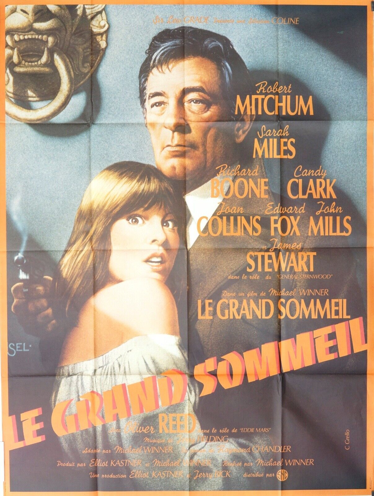 LE GRAND SOMMEIL ORIGINAL MOVIE POSTER 120x160 ROBERT MITCHUM