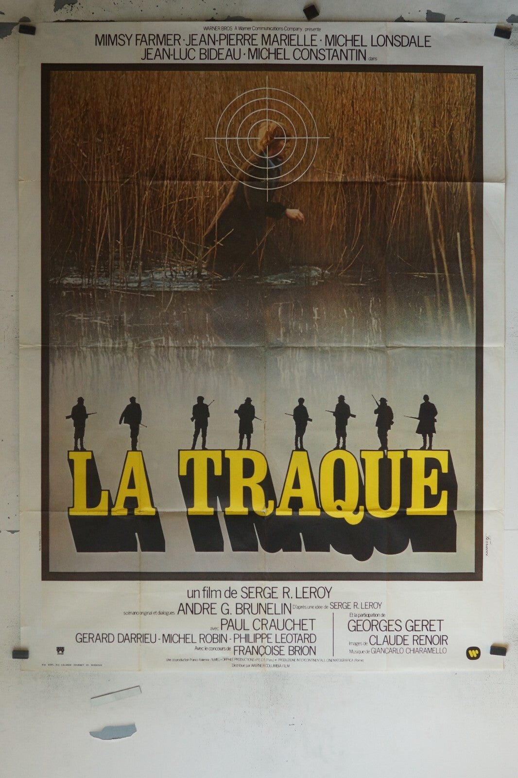 LA TRAQUE POSTER ORIGINAL 120x160 PAUL CRAUCHET