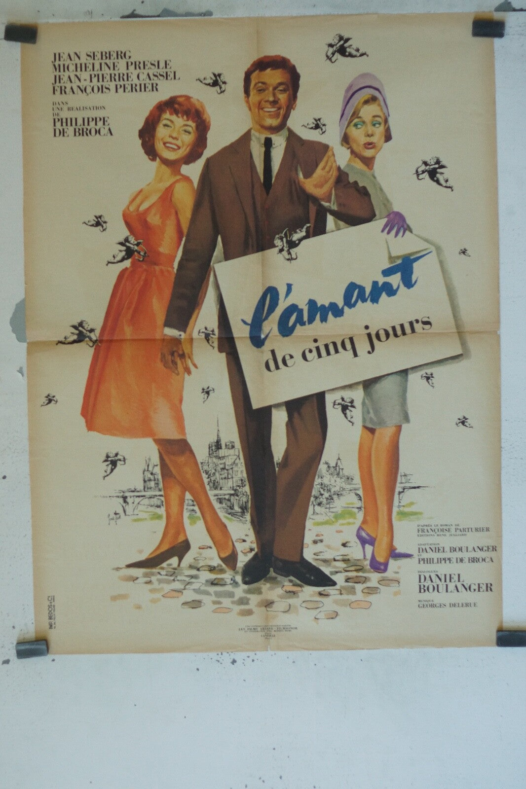 L’AMANT DE CINQ JOURS MOVIE POSTER ORIGINAL (60X80) JEAN SEBERG, MICHELINE