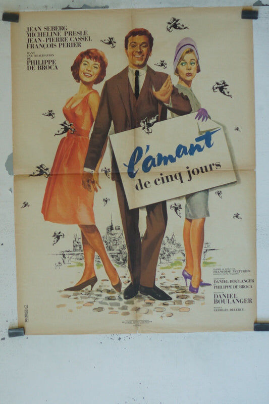 L’AMANT DE CINQ JOURS MOVIE POSTER ORIGINAL (60X80) JEAN SEBERG, MICHELINE