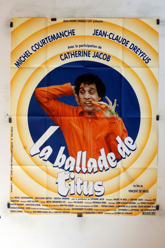 LA BALLADE DES TITUS MICHEL COURTEMANCHE MOVIE POSTER ORIGINAL 120X160