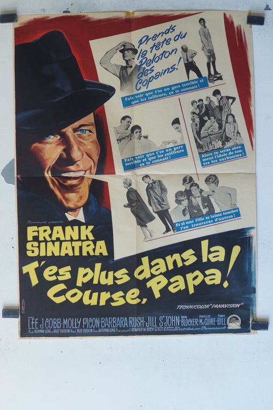 T'ES PLUS DANS LA COURSE, PAPA !    Frank Sinatra ORIGINAL MOVIE POSTER (60X80)