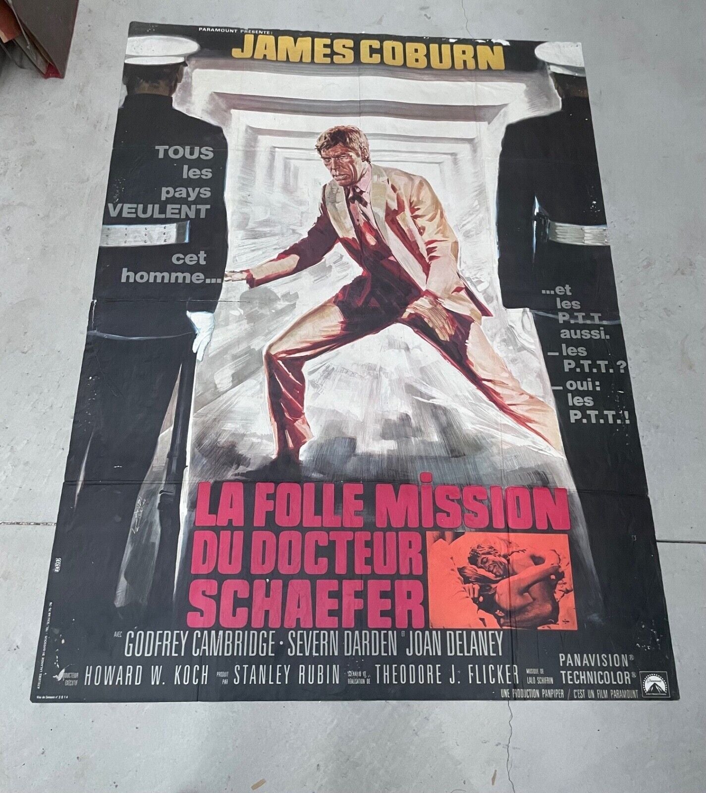 LA FOLLE MISSION DU DOCTEUR SCHAEFER ORIGINAL 120x160 JAMES COBURN