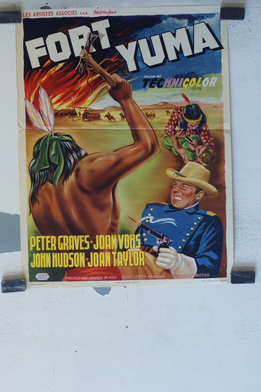 FORT YUMA MOVIE POSTER ORIGINAL 46x36 Peter Graves , Joan Vohs ,