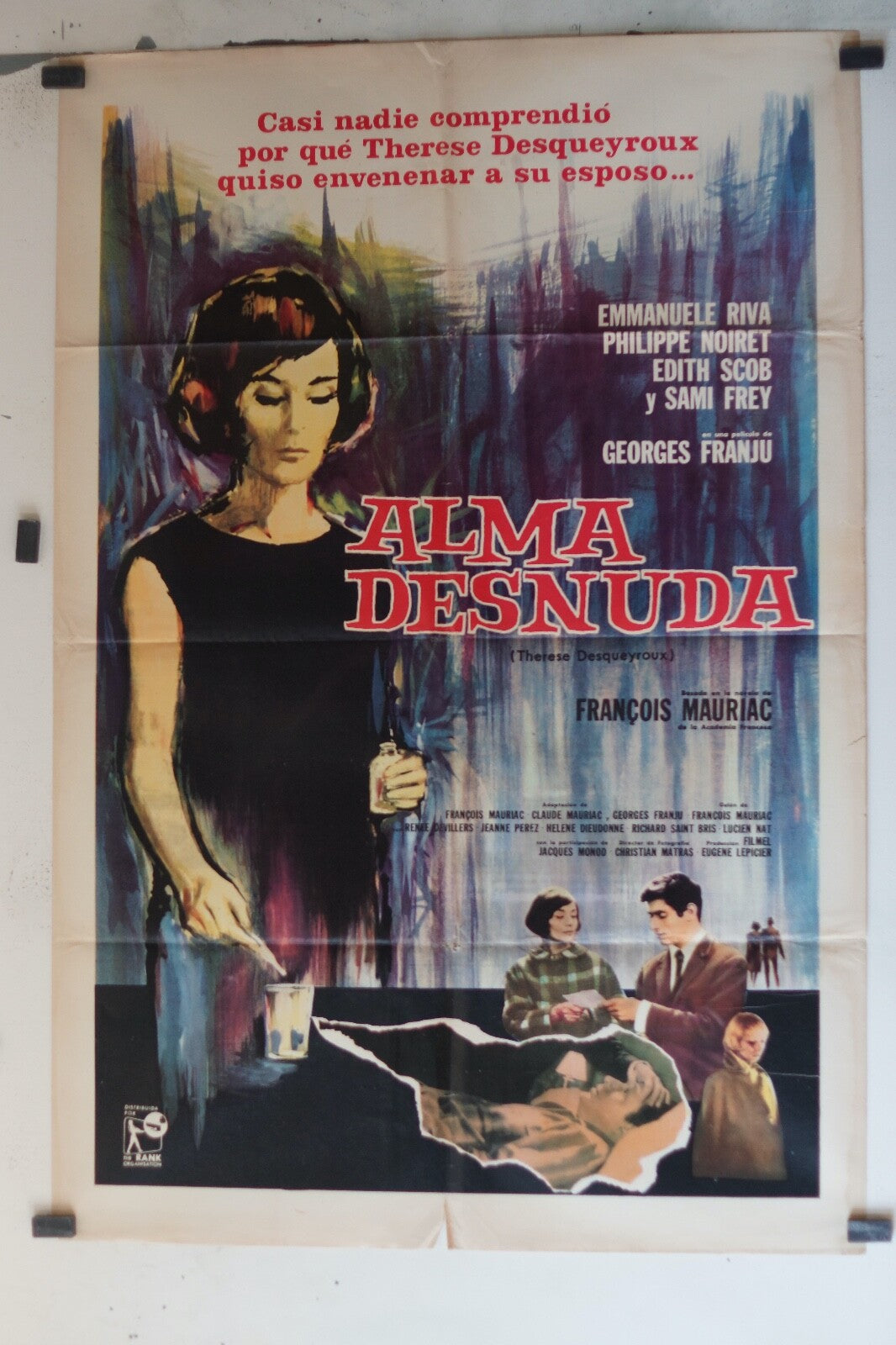 ALMA DESNUDA (70X100)ORIGINAL MOVIE POSTER EMMANUELLE RIVA – PHILIPPE NOIRET