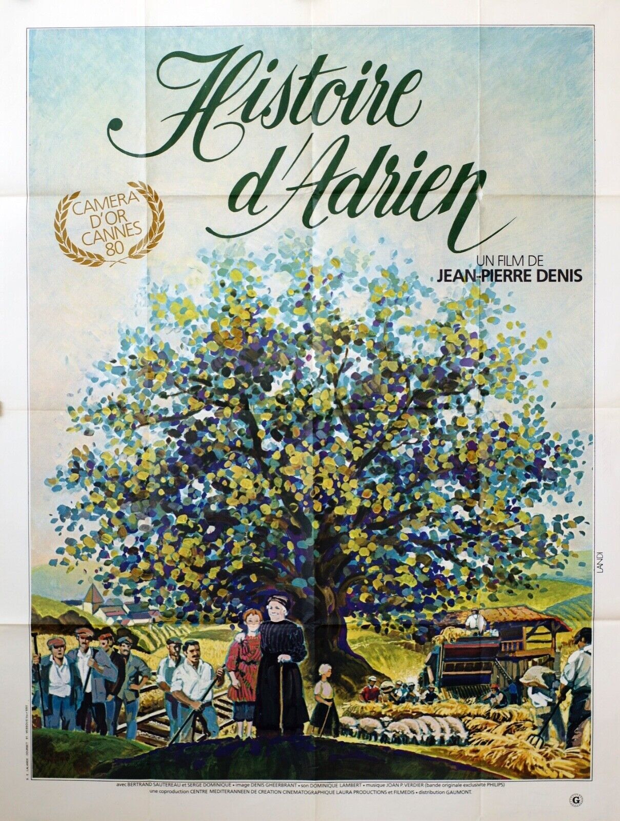 HISTOIRE D’ADRIEN ORIGINAL MOVIE POSTER 120x160 JEAN PIERRE DENIS