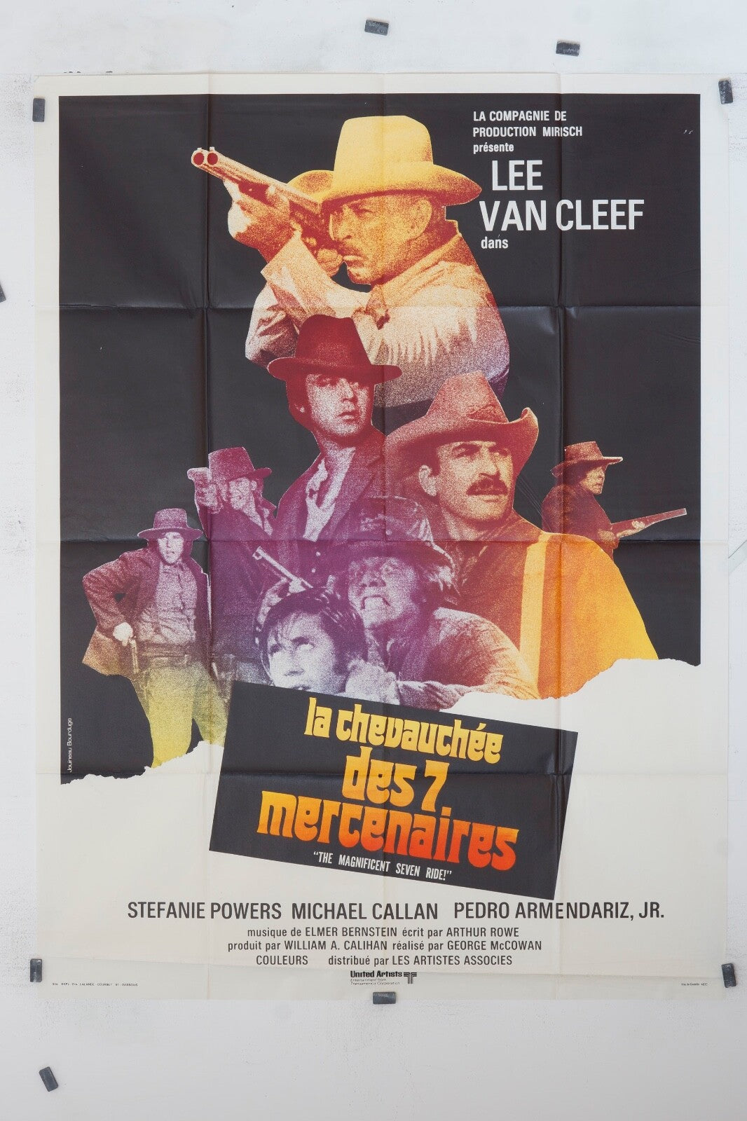 LA CHEVAUCHÉE DES 7 MERCENAIRES LEE VAN CLEEF MOVIE POSTER ORIGINAL 120x160