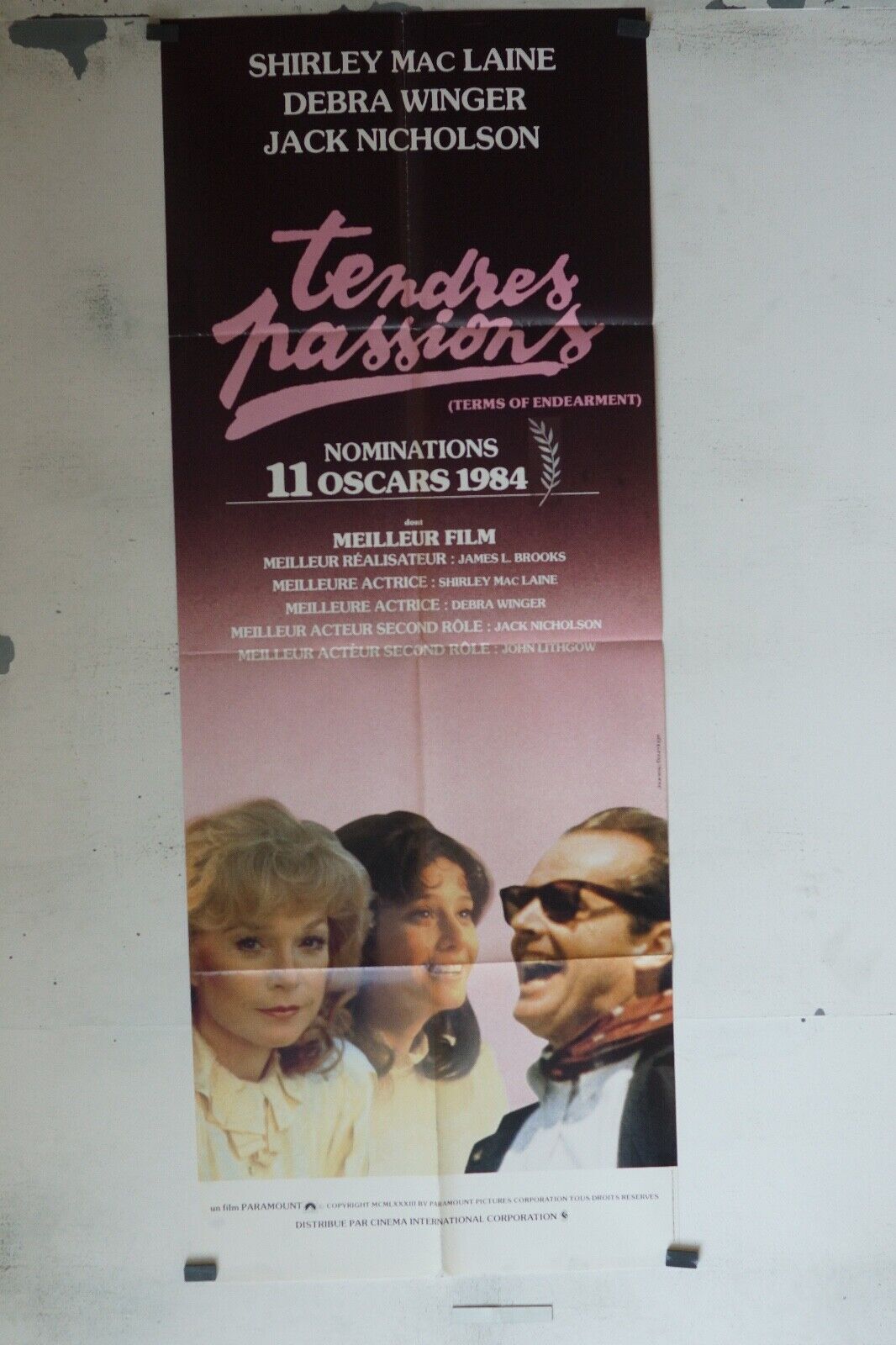 TENDRES PASSIONS MOVIE POSTER ORIGINAL 60x160 SHIRLEY MAC LAINE