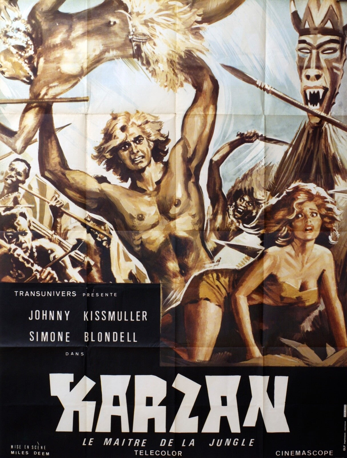 KARZAN MOVIE POSTER ORIGINAL 120x160 JOHNNY KISSMULLER