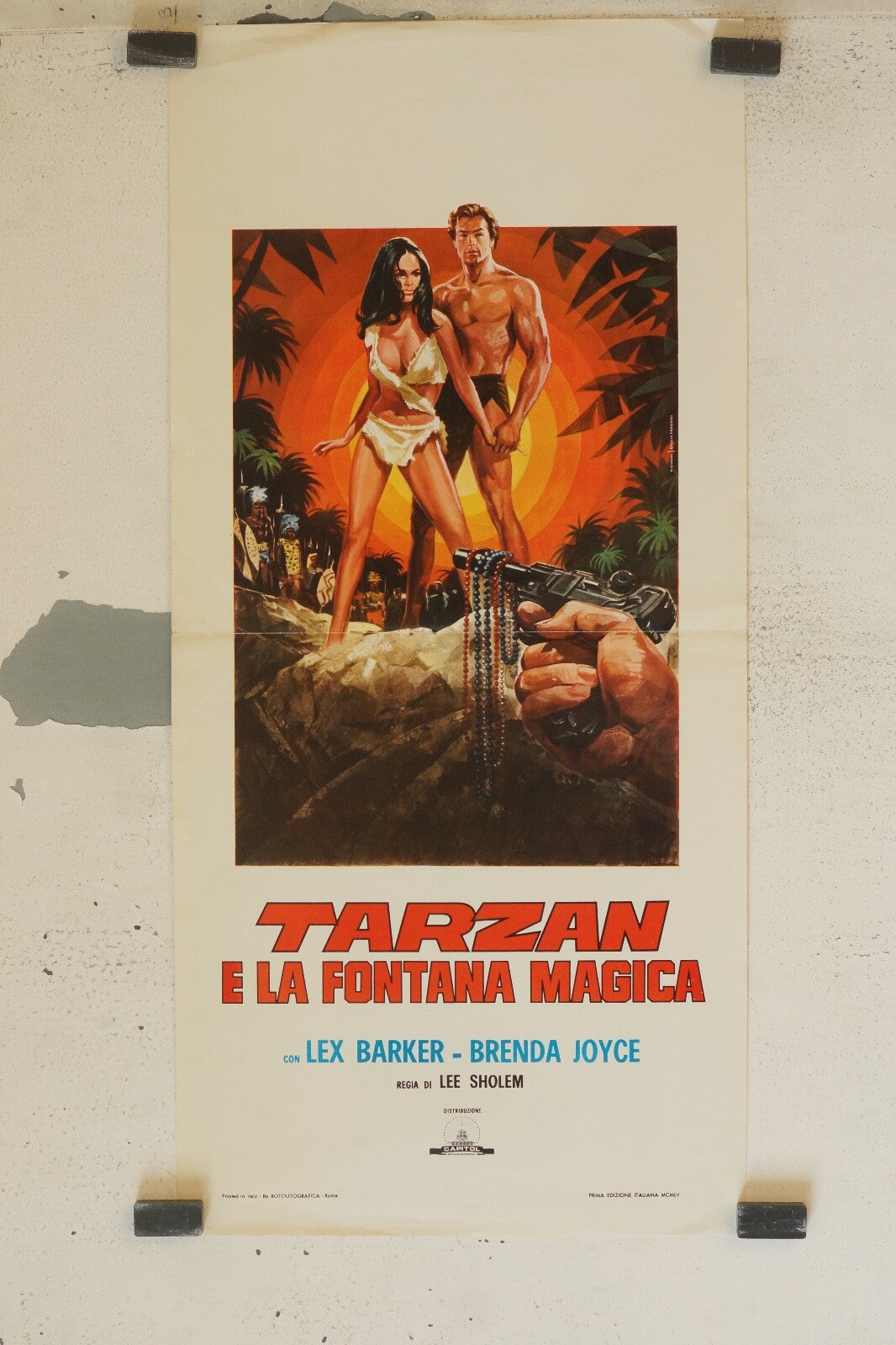 TARZAN E LA FONTANA MAGICA MOVIE POSTER (34X70) LEX BARKER – BRENDA JOYCE