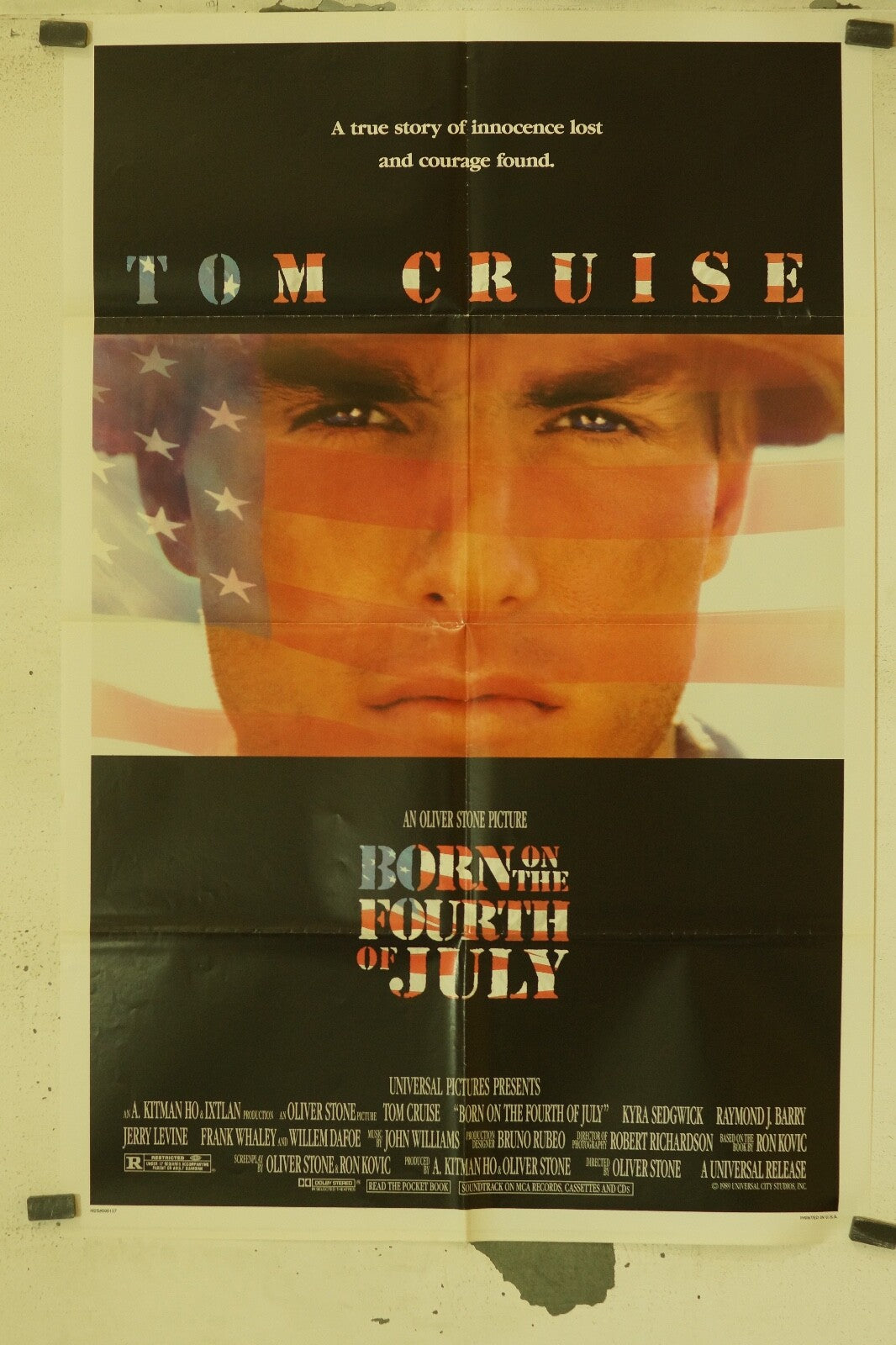 BORN ON THE FOURTH OF JULY 70x100 ORIGINAL MOVIE POSTER TOM CRUISE