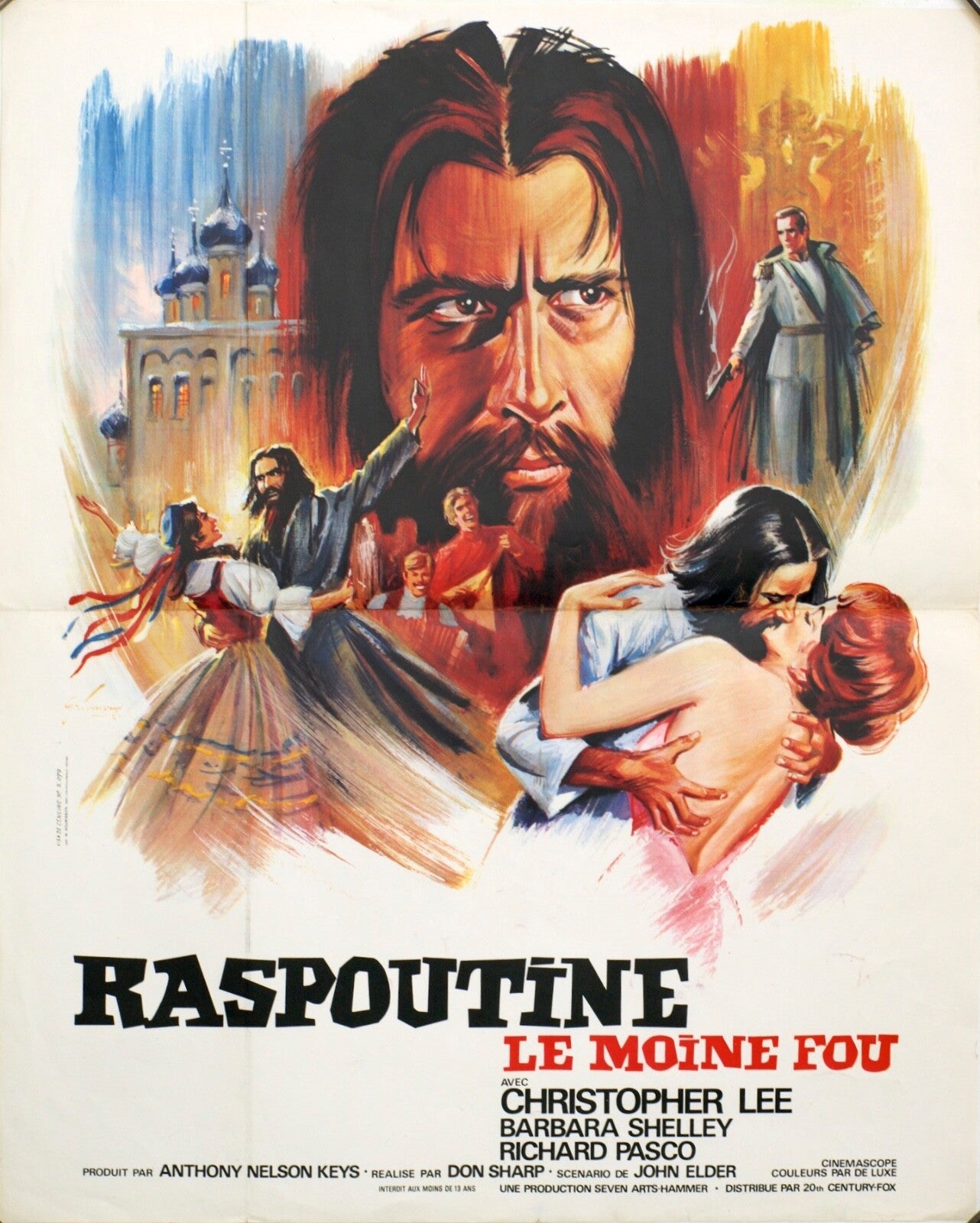  RASPOUTINE Le moine fou (French Version) ORIGINAL 40x60 Rasputin, the Mad Monk