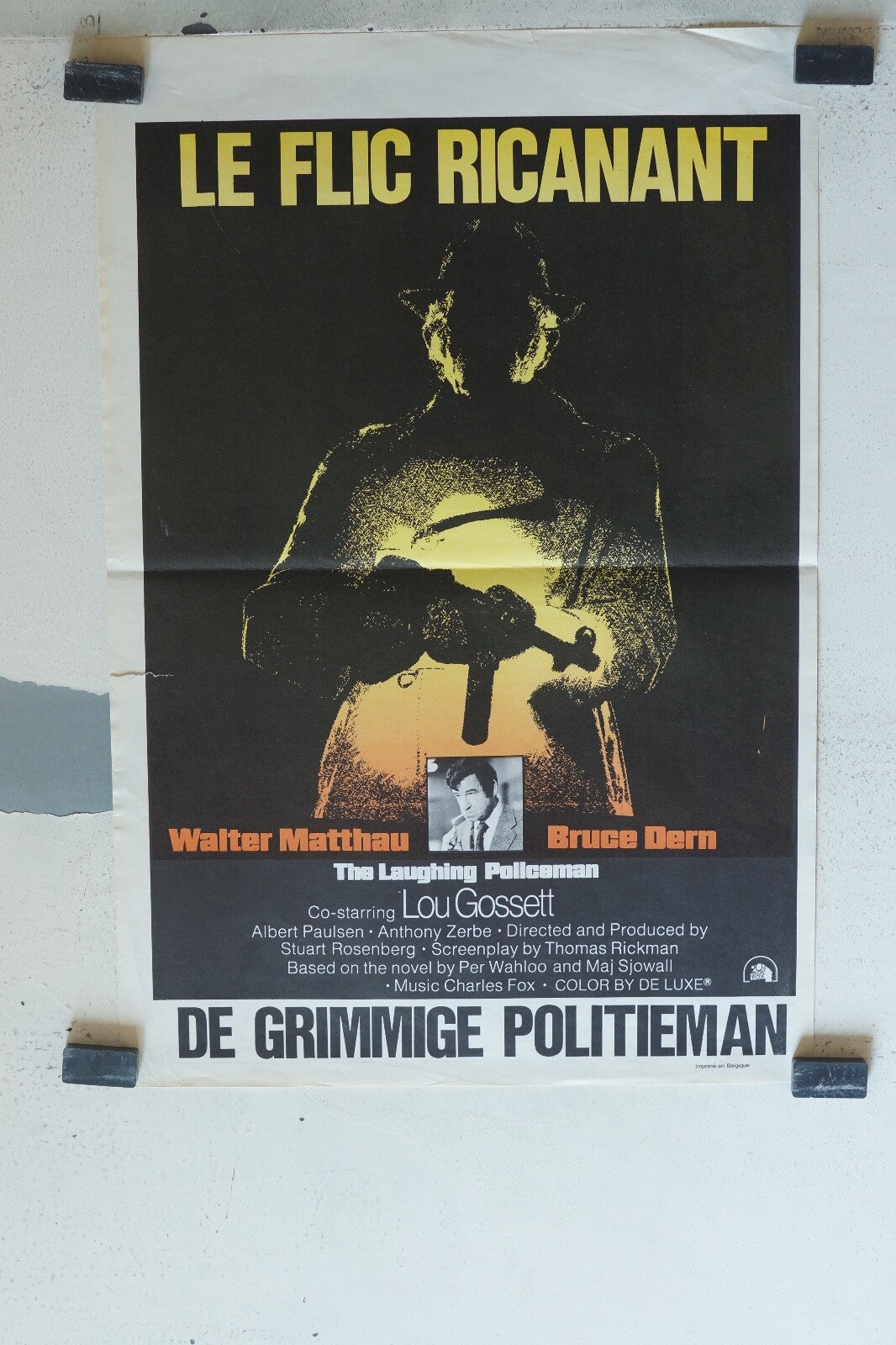 FLIC RICANANT (LE) POSTER ORIGINAL 53x36 Walter Matthau , Bruce Dern 