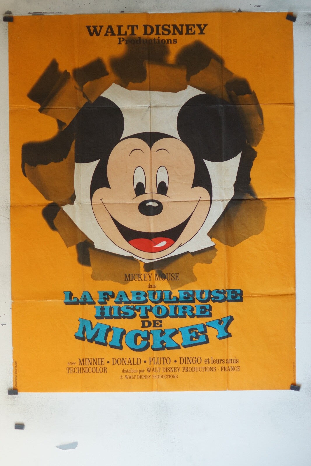 FABULEUSE HISTOIRE DE MICKEY (LES) MOVIE POSTER ORIGINAL 120x160 : Walt Disney 