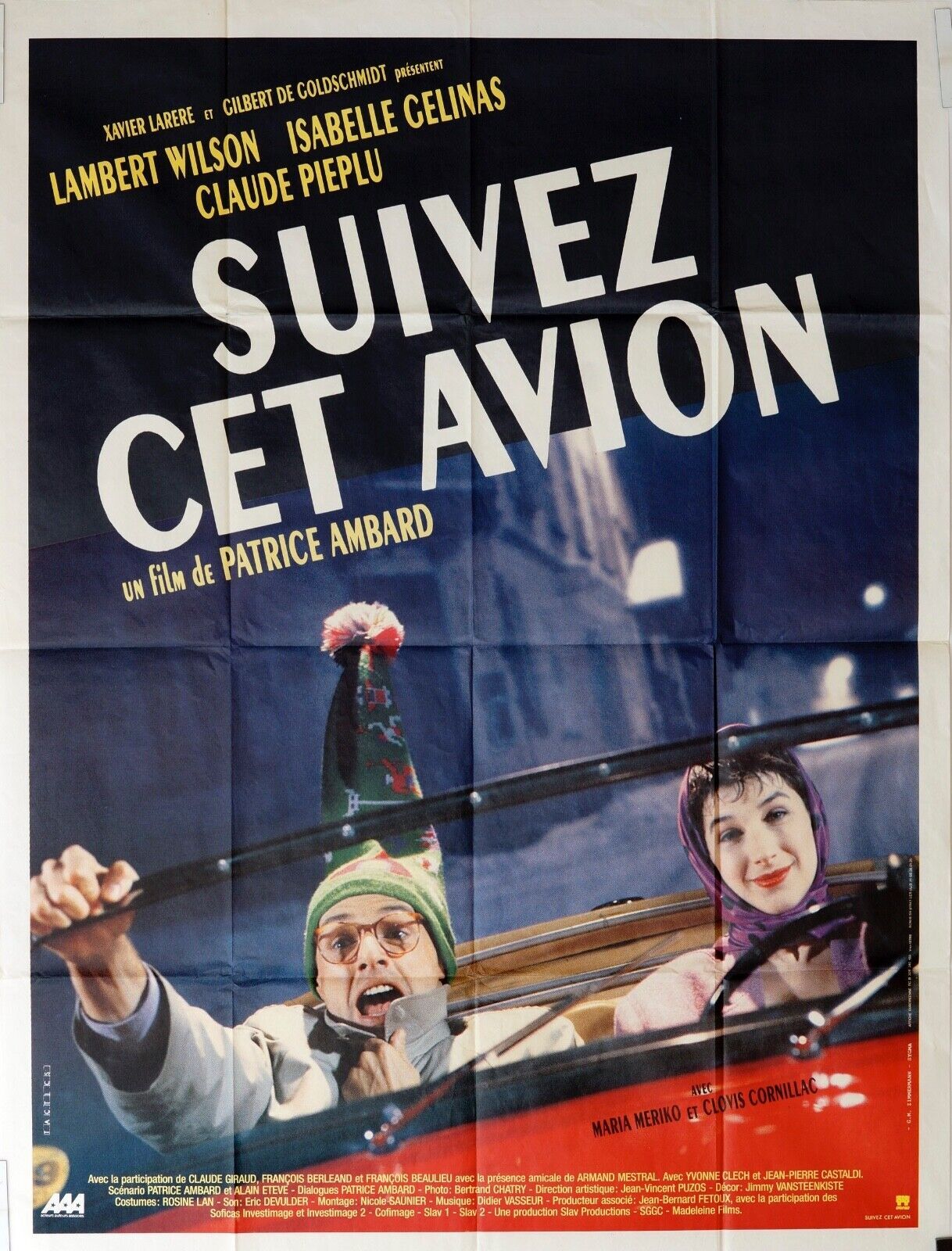 SUIVEZ CET AVION MOVIE POSTER ORIGINAL 120x160 LAMBERT WILSON