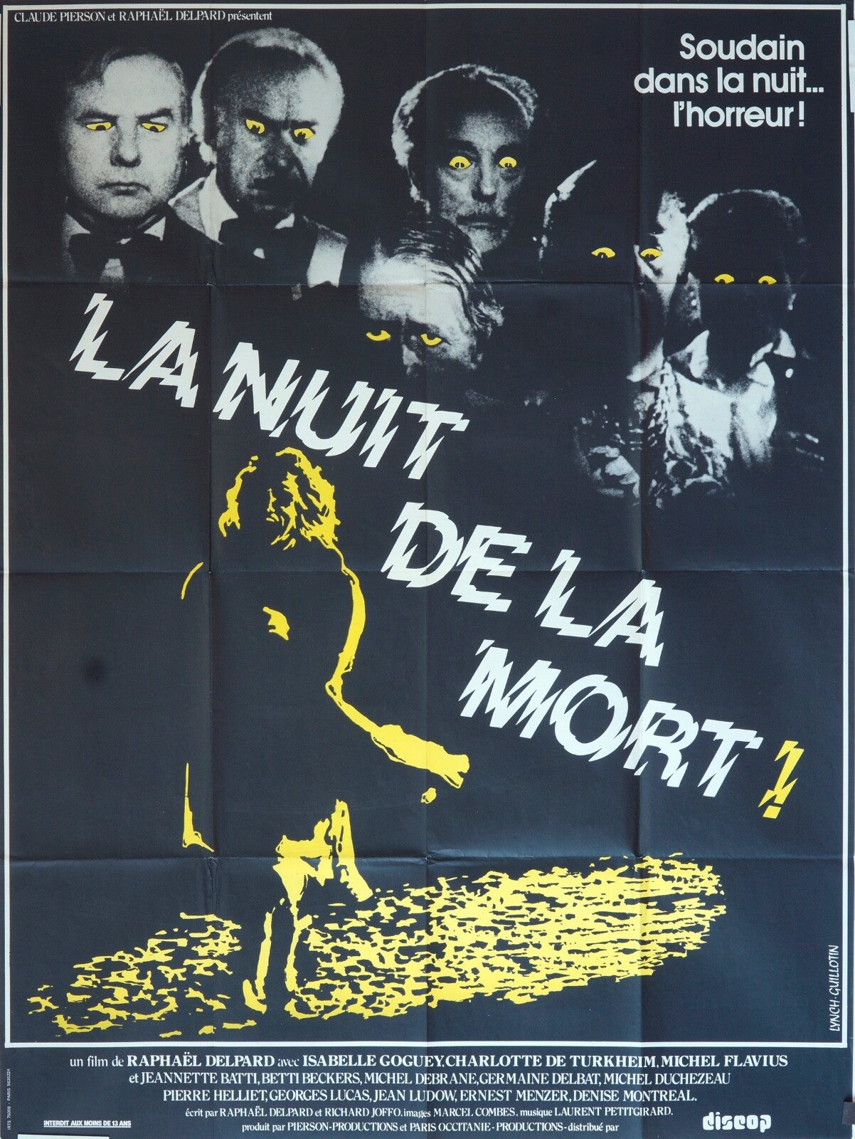 LA NUIT DE LA MORT MOVIE POSTER ORIGINAL 120x160 ISABELLE GOGUEY